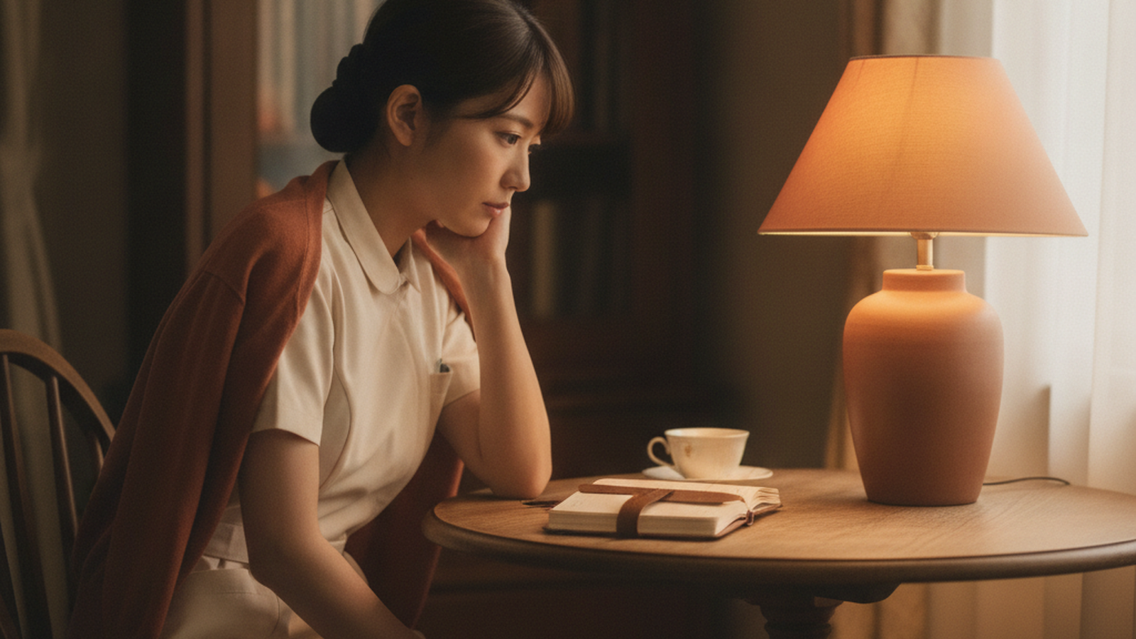 夜勤明けにスマホを見ながら、出会えない理由にふと気づく看護師の女性